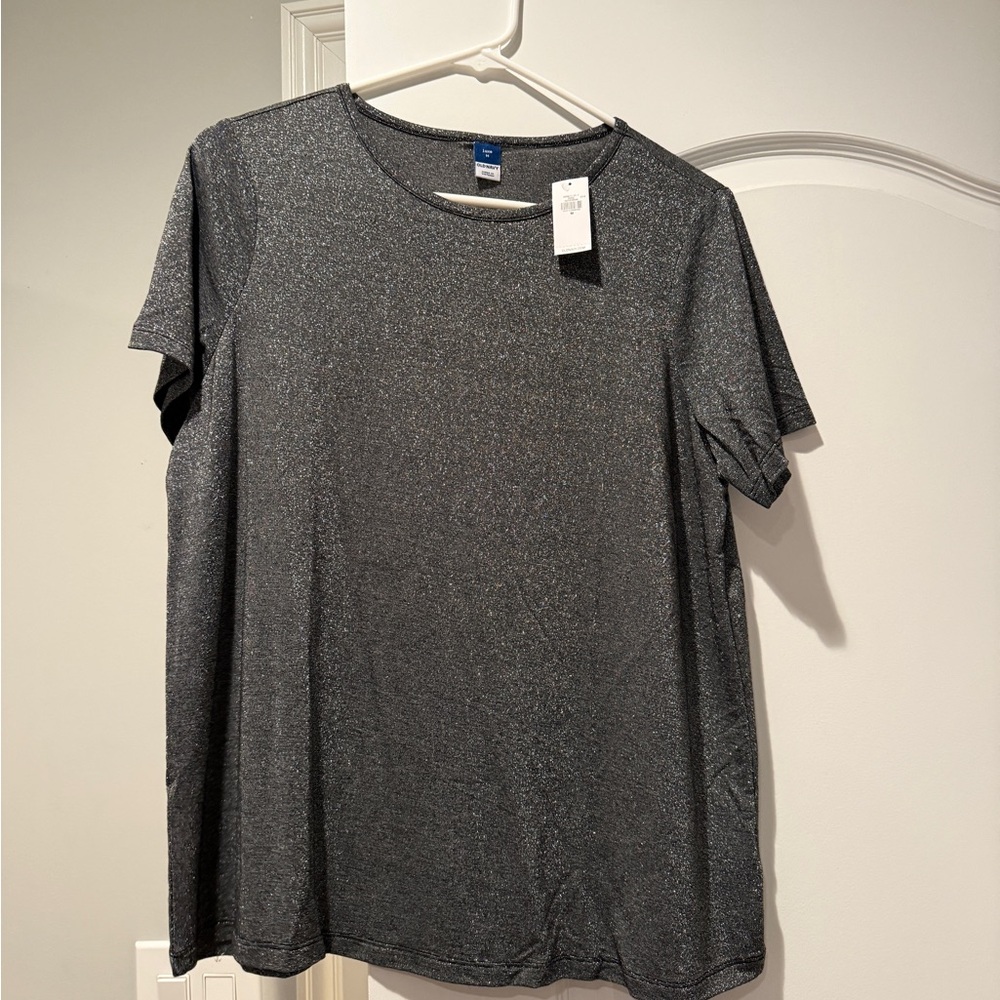 NWT Old Navy Sparkle Crewneck Short Sleeve Top